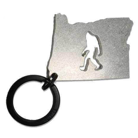 Sasquatch in Oregon Steel Keychain