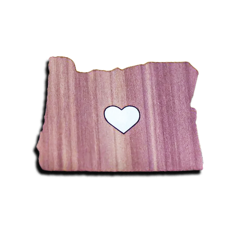 Cedar Oregon Heart Magnet