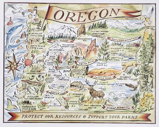 Oregon Public Lands Map Print