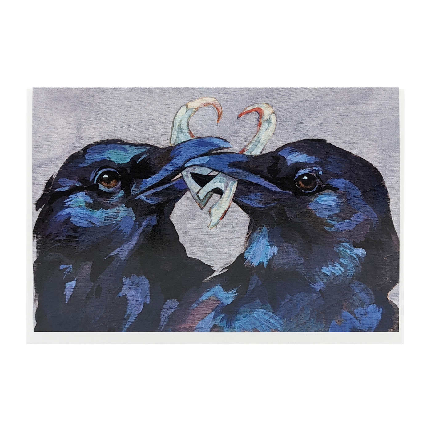 Lovebird Crows Card