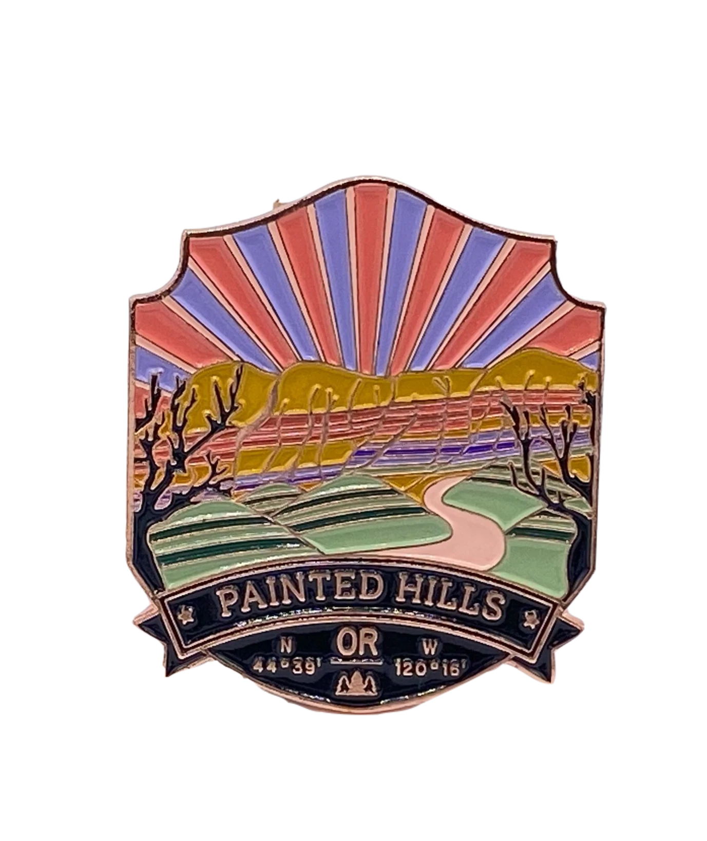 Painted Hills Enamel Pin