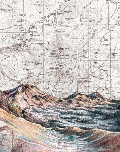Three Sisters Alpenglow Print