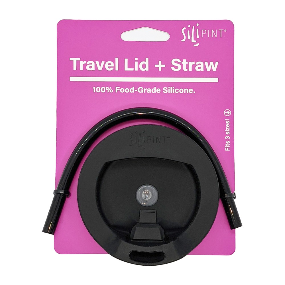 SiliPint Lid and Straw