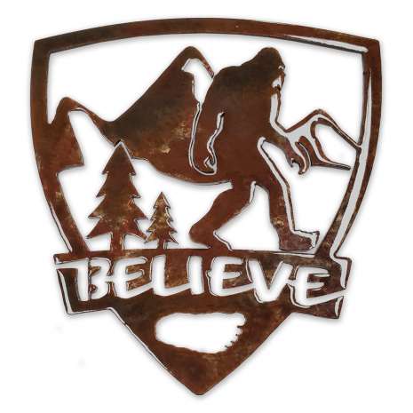 Believe Bigfoot Shield Steel Magnet