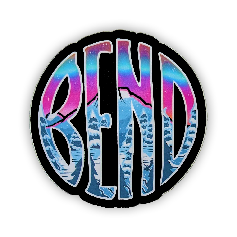 Bend Logo Bachelor Starry Night Sticker