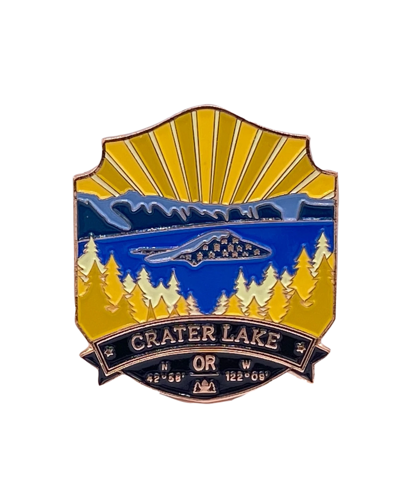 Crater Lake Enamel Pin
