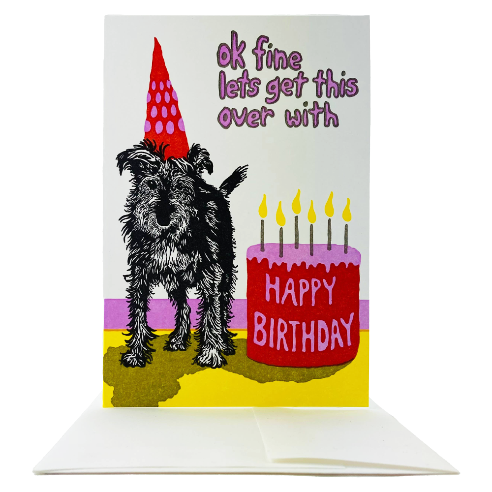 Grumpy Dog Birthday Card