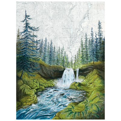 McKenzie River Sahalie Falls Print