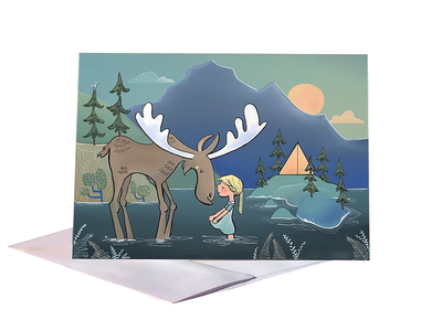 Moose Girl Card