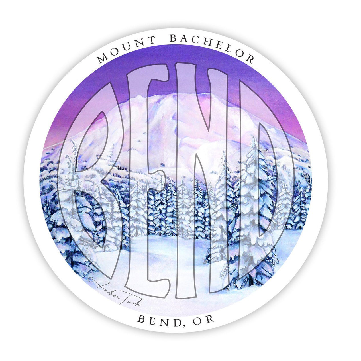 Mt Bachelor Bend Logo Sticker