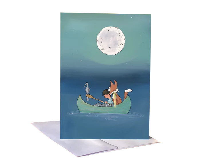 Night Canoe Card