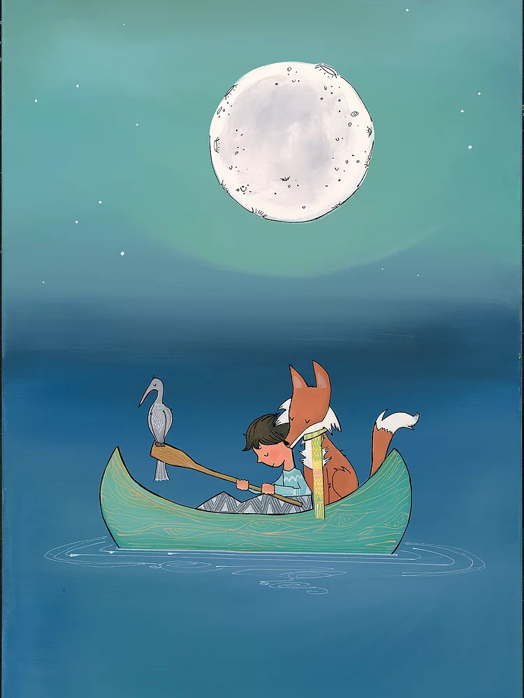 Night Canoe Card