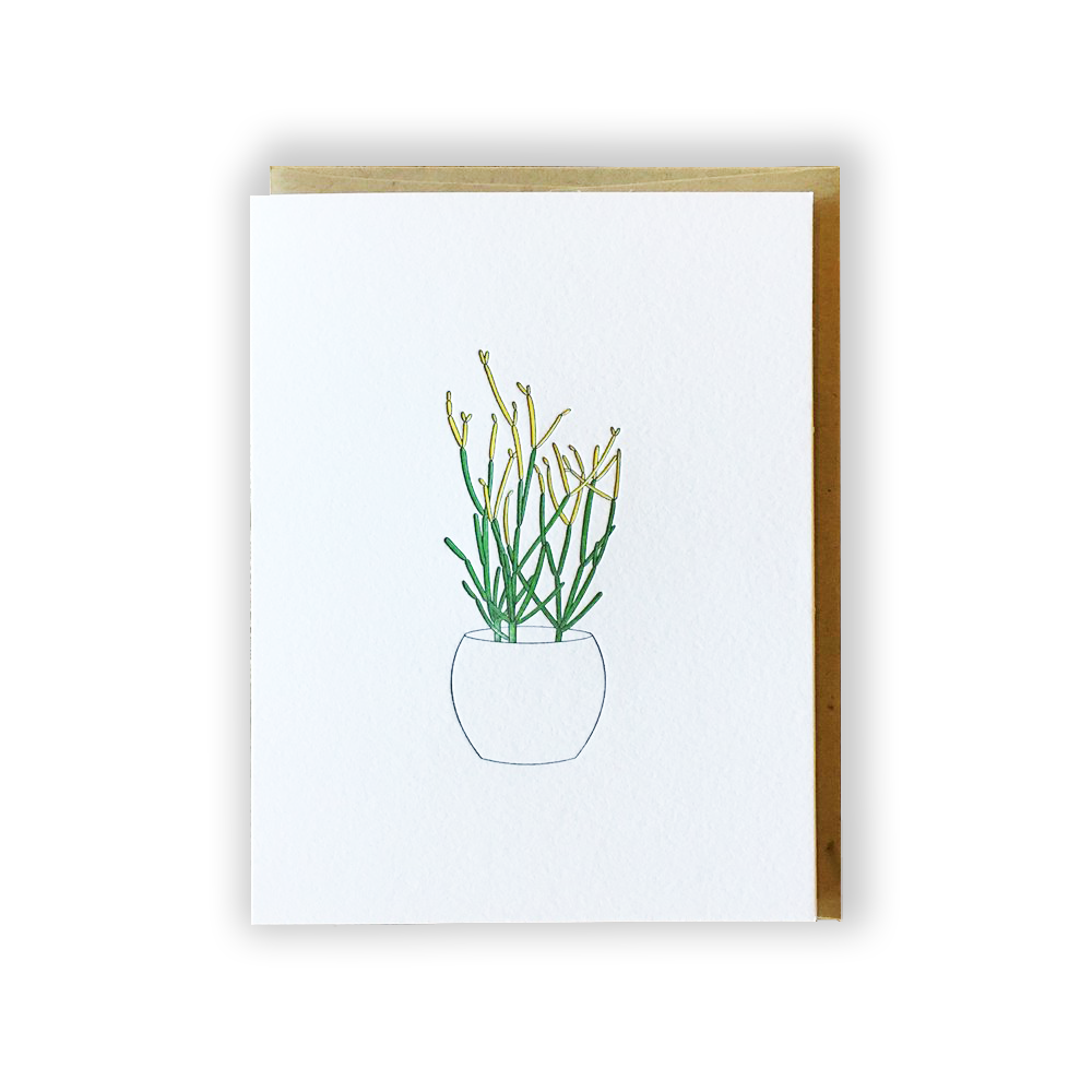 Pencil Cactus Card