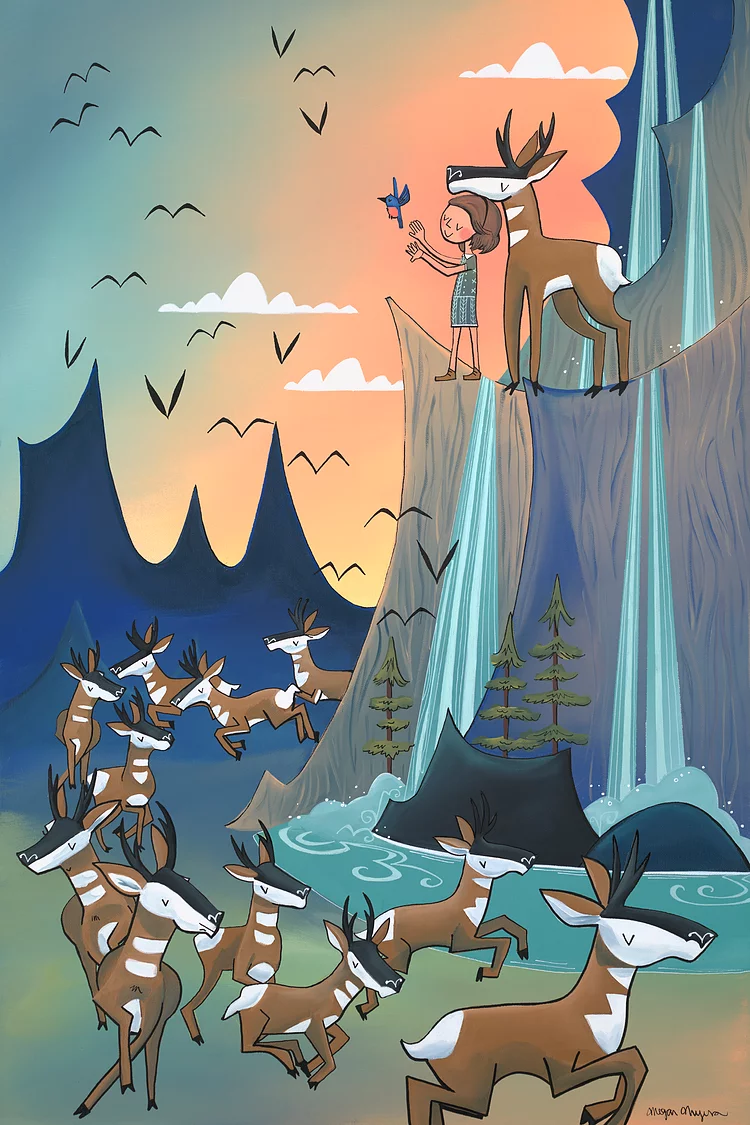 Pronghorn Herd Print
