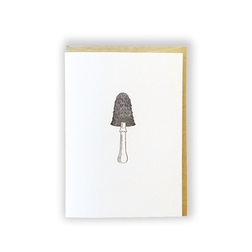 Shaggy Ink Cap Mushroom Card