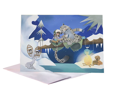 Snow Leopard Card
