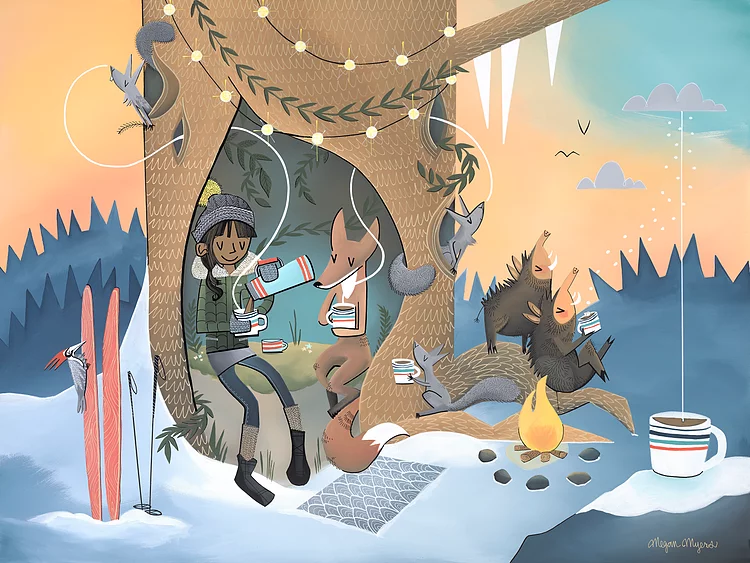Warming Hut Print
